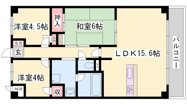 山陽網干駅 徒歩5分 5階の物件間取画像